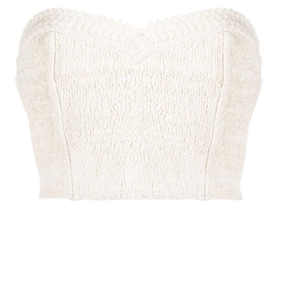 Sea NY Vienne Strapless Cropped Ruffled Top NWT size 10 $325